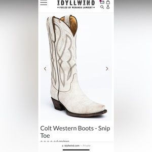 Miranda Lambert brand Idyllwild distressed cowboy boots. Size 6. Worn once.